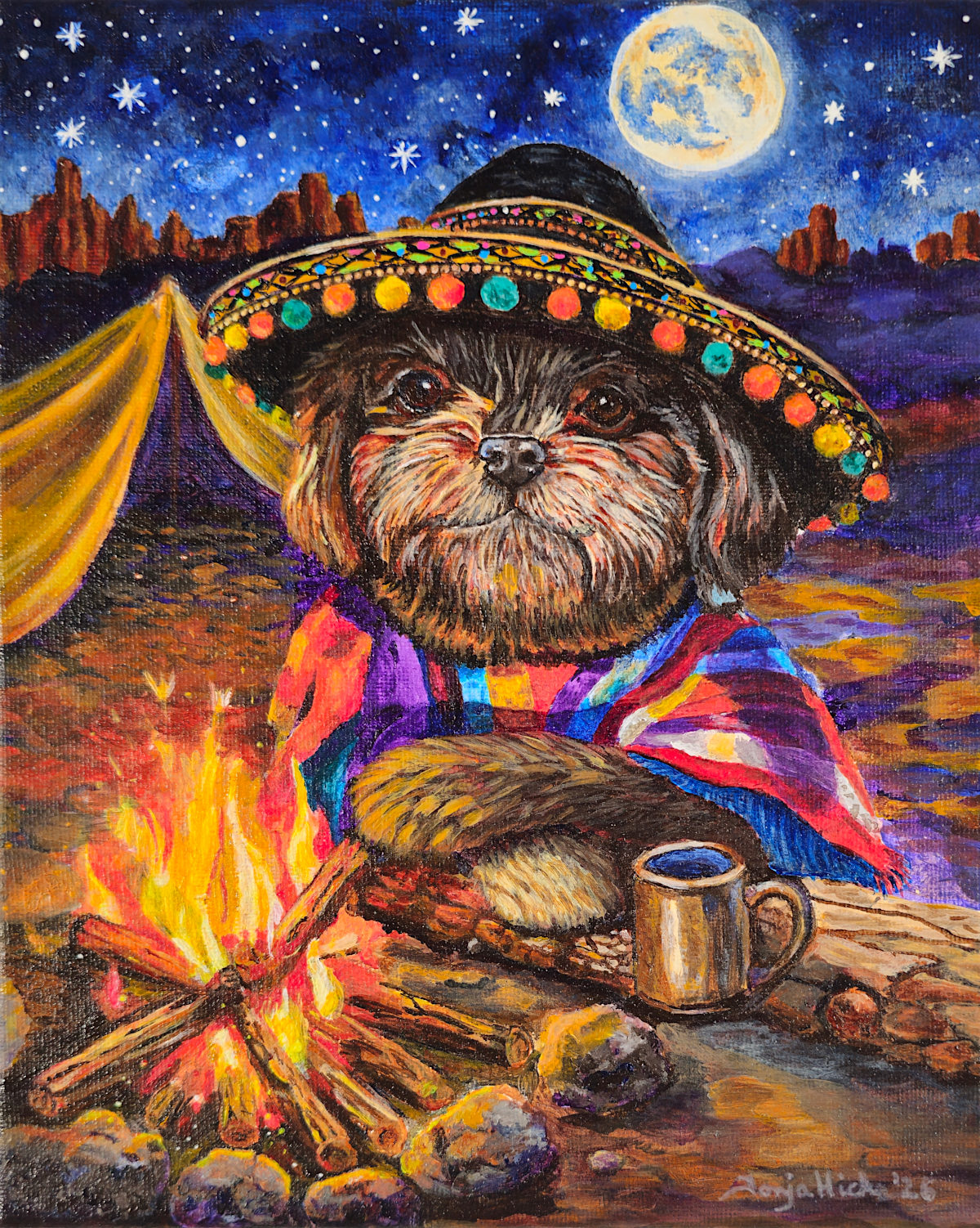 Shadow Painting the Pueblo by Tonja Hicks
