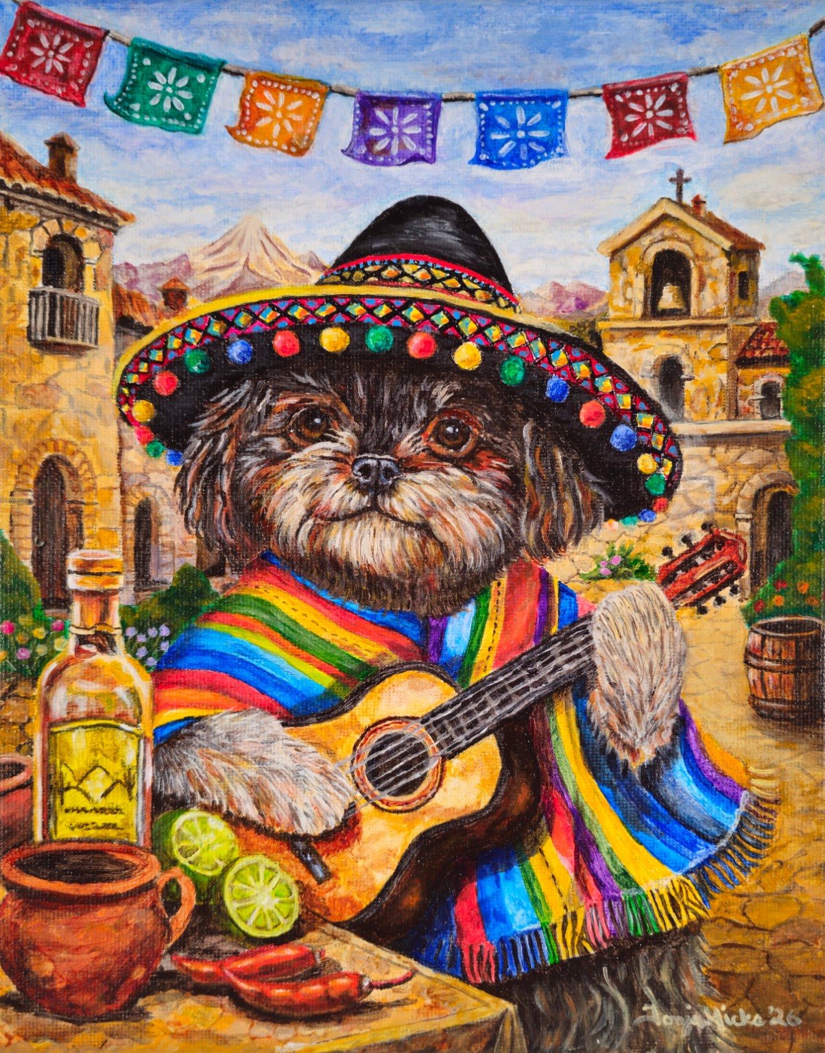Shadow Painting the Pueblo by Tonja Hicks